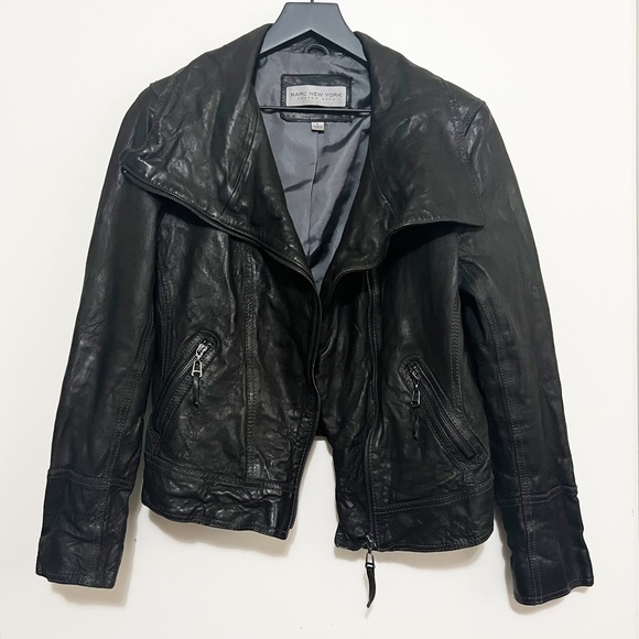 Marc New York Jackets & Blazers - Marc New York Andrew Marc Leather Motorcycle Jacket L